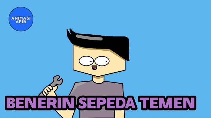 Benerin Sepeda Temen | Animasi Apin