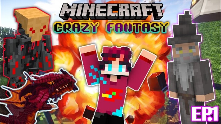 Minecraft PE Crazy Fantasy | EP.1 - เอาชีวิตรอดในโลกเเฟนตาซีสุดเถื่อน!! (10Addonในหนึ่งเดียว!)