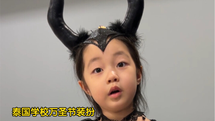 Halloween event at a Thai school: My strong-willed daughter never lets me down