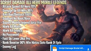 Script Damage Mobile Legends + Attack Speed No Password Patch Terbaru | Mobile Legends