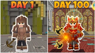 🔴I SURVIVED 100 DAYS IN SKYBLOCK MINING AREA 😱-BLOCKMAN GO SKYBLOCK