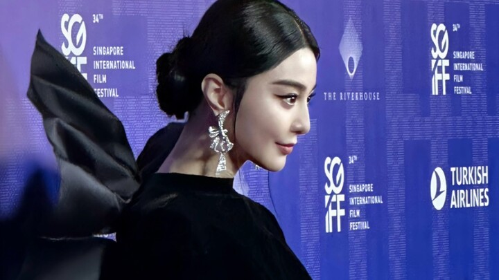 ฟ่านปิงปิงสวมชุดโอตกูตูร์ฤดูใบไม้ร่วง/หนาว 2023 จาก Stephane Rolland เข้าร่วมพิธีเปิดเทศกาลภาพยนตร์น