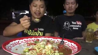 ตำกุ้งสด ไสหมึก เมนูกับแก้ม บ้านนายออนทัวร์