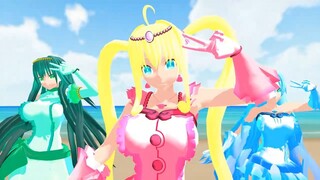 【ぴちぴちピッチ mmd】るちあ・波音・リナでgravity reality