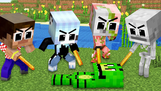 Monster School จระเข้น่าเกลียดแต่เด็กดีช่วย Baby Zombie - Sad Story - Minecraft Animation