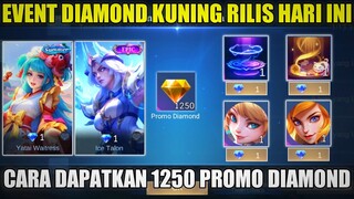 EVENT PROMO DIAMOND RILIS HARI INI! CARA DAPATKAN 1250 PROMO DIAMOND MLBB JULI 2024 | SKIN EPIC 1 DM