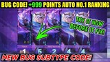 BUG! NEW CODE +999 POINTS AUTO WIN NO.1 RANKING IN DOUBLE 11 CARNIVAL EVENT! MOBILE LEGENDS