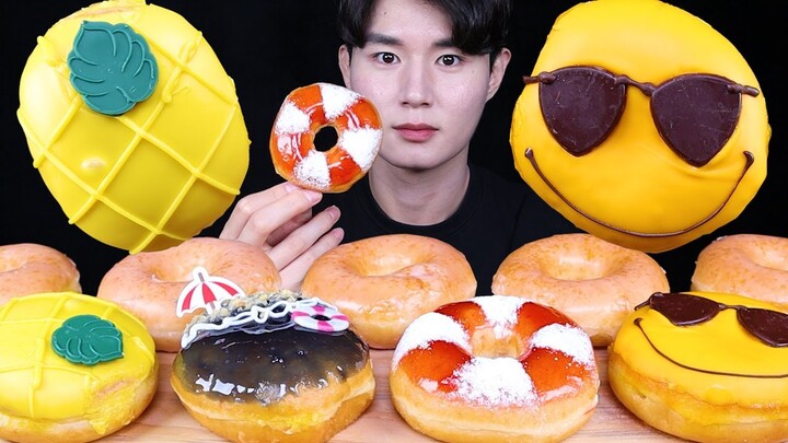 크리스피크림도넛 도넛 디저트 먹방ASMR MUKBANG DONUTS & DESSERT ドーナツ デザート eating sounds