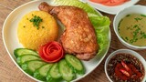 Cách làm CƠM GÀ XỐI MỠ ngon khó cưỡng ngoài giòn trong mềm đúng điệu | Greatest Fried Chicken Rice