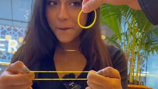 The rubber band crossing technique to pick up girls was finally cracked today.