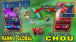 9k+ Points! Road to Rank 1 Global Player vs. 98% Winrate! Top 1 Global Chou (Offlane King Encounter)