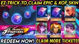 CLAIM ANOTHER KOF BINGO LOTTERY/TICKETS TO GET YOUR EPIC + KOF SKIN! DRAW IN KOF EVENT 2021 - MLBB