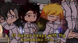 Uppermoons react to if Genya sleeps with the Kamaboko Trio || GCRV || Demon Slayer ||