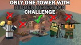 ONLY ONE TOWER WITH HIDDEN DETECTION CHALLENGE | Tower Defense Simulator | ROBLOX