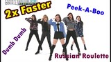Red Velvet 2X FASTER - Dumb Dumb + Russian Roulette & Peek-A-Boo [WEEKLY IDOL]