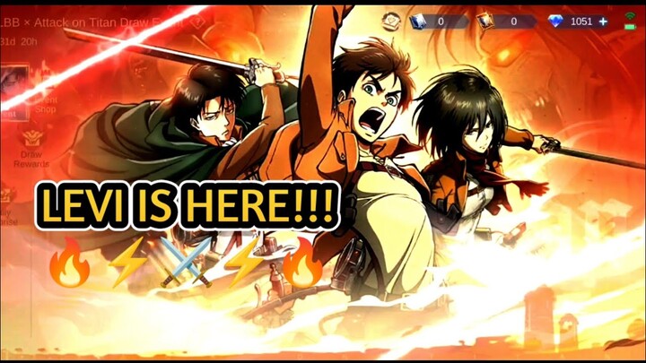 LEVI IS HERE!!! MLBB X ATTACK ON TITANS⚔️⚡🔥