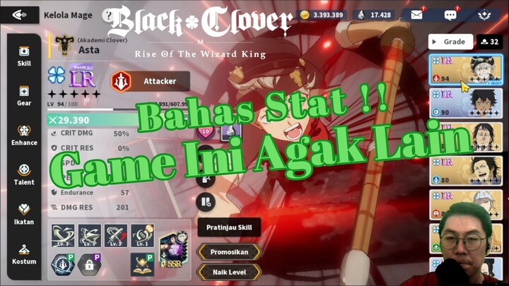 Bahas Stat - Game Ini Agak Beda [Black Clover Mobile]