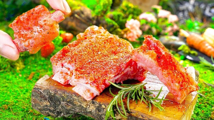 🍖🐮 Super Delicious Miniature Beef Ribs In The Forest