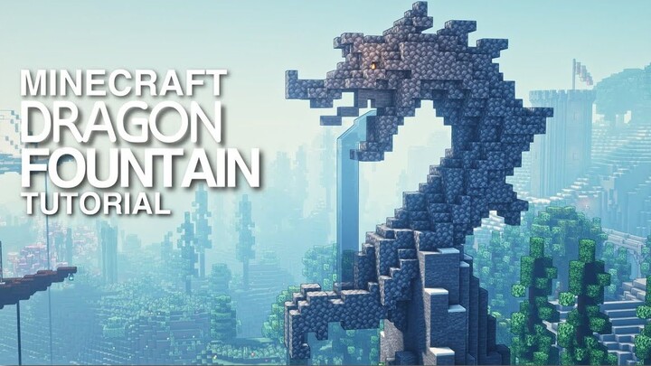 Minecraft: Teach You How to Build a Dragon Statue Fountain! [Master Majesty]