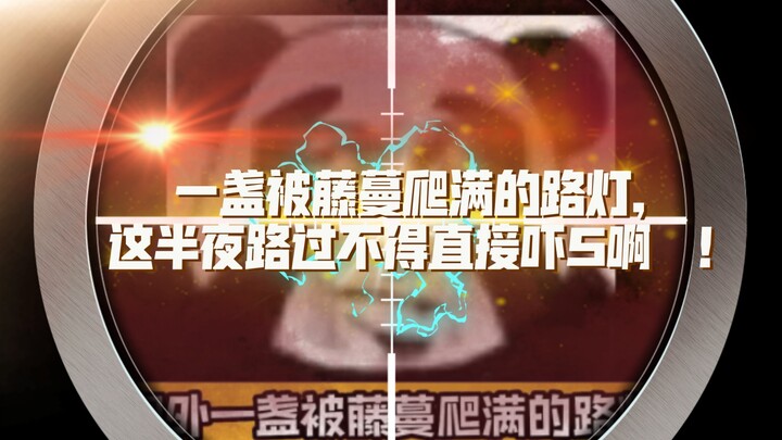 一盏被藤蔓爬满的路灯，这半夜路过不得直接吓S啊  ！