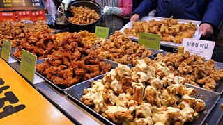 치킨의 성지! 줄서서 먹는 망원시장 치킨, 닭강정, 통닭, 길거리음식 / Crispy Spicy chicken Dakgangjung  / Korean Street food