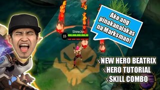 MOBILE LEGENDS NEW HERO BEATRIX HERO TUTORIAL AND SKILL COMBO TIPS AND TRICKS