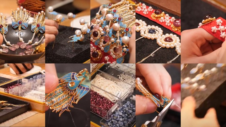 Làm trang sức cổ trang Trung Quốc| Making Chinese ancient jewelry- Nhã Di Các