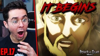 "IT BEGINS" Attack On Titan Season 4 Part 2 Episode 17 REACTION!