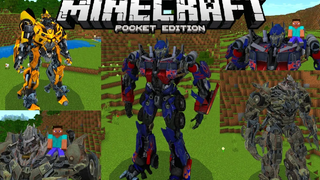 โคตรเจ๋ง!! แอดออนทรานส์ฟอร์มเมอร์สสมจริงมากเหมือนหลุดออกมาจากหนังเลย Transformers Addon Minecraft PE