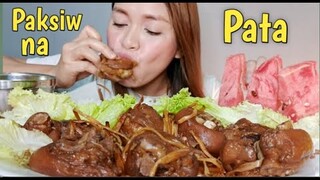 MUKBANG/SAUCY PAKSIW NA PATA😊Collab @Precious Florez