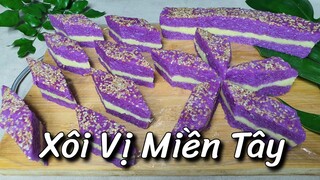 Món Ăn Vặt Miền Tây✅Cách Làm Xôi Vị Lá Cẩm Đậu Xanh Bằng Nồi Cơm Điện Thơm Ngon | Lê Phúc