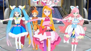 【MMDプリキュア】キュアバタフライ・キュアスカイ・キュアプリズム・キュアウィングで星間飛行