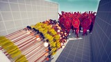 300x SPARTANS vs GODS IN THE CORRIDOR - Totally Accurate Battle Simulator TABS