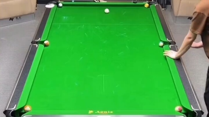 Tong Lu's livestream challenge: 3 cues to pocket 6 balls #pool #this pool player never makes a peep 
