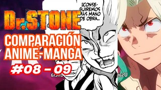 DR STONE REVIEW & COMPARACIÓN ANIME-MANGA CAPÍTULOS 8 y 9