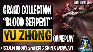 YU ZHONG GRAND COLLECTION  "BLOOD SERPENT" SKIN GAMEPLAY! 2 SKIN GIVEAWAY! MOBILE LEGENDS BANG BANG