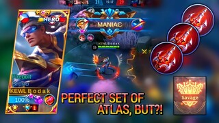 PERFECT SET OF ATLAS GONE WRONG | TOP GLOBAL BRUNO BEST BUILD AND EMBLEM MLBB - Master Bodak