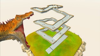 SPINOSAURUS DOING TOWER CHALLENGE