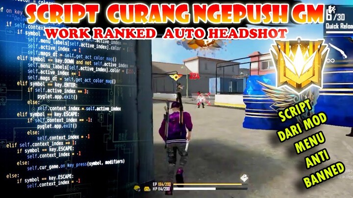 Script FREE FIRE ala MOD MENU Auto Headshot No Root No Banned 100%