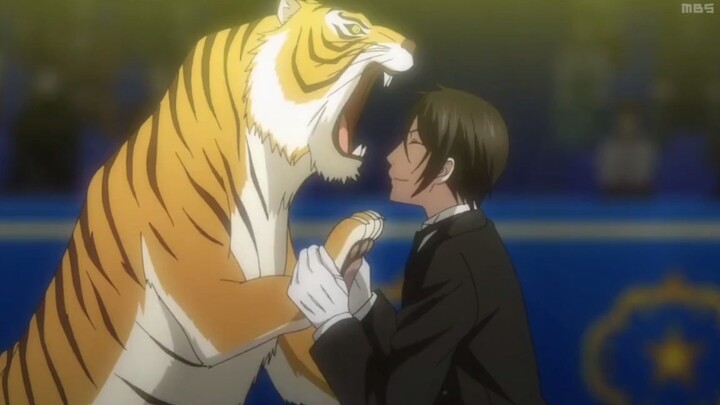 High-energy scene! Sebastian's first cat-washing scene! Cat-loving butler & cat-loving Bo-chan!! Bot