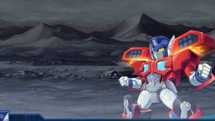 Animasi pertarungan ala mecha, Transformers Autobots, Flame Optimus Prime - Tahap Awal
