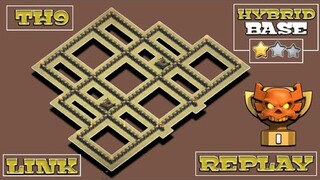 NEW TH9 WAR BASE + REPLAY PROOF + LINK | CLASH OF CLANS