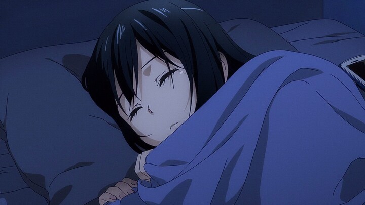The girl usually loves to watch horror movies, but unexpectedly, something invisible to others crawl