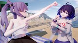 [Anime] [MMD 3D] Bertarung dengan Pakaian Renang | Keqing VS Seele