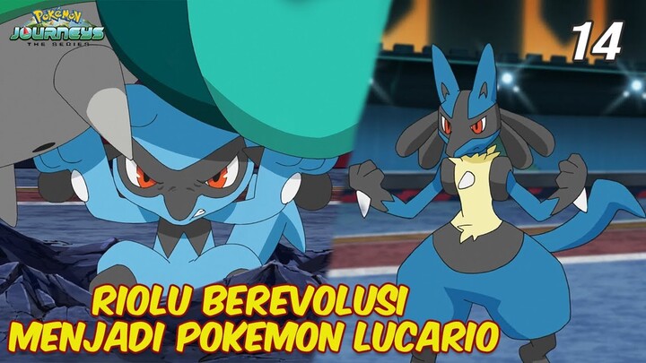 EVOLUSI POKEMON RIOLU MENJADI LUCARIO YANG KUAT - Cerita Pokemon Journeys 14