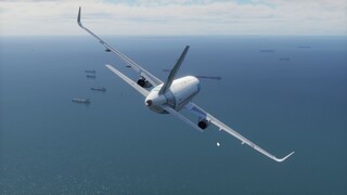 Airplane Airbus A320 flight in X-Plane 12