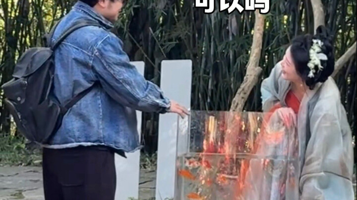 Chụp ảnh cá vàng của tôi thì phải tặng tôi một cuốn “Cẩm nang mỹ nhân trong bể cá”!