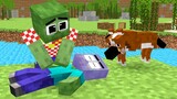 Monster School : Baby Zombie Brave Rescue Poor Dogs - Sad Story - Minecraft Animation