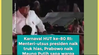 Pesta rakyat HUT ke-80 RI berlangsung meriah di Monas, Jakarta, Minggu (17/8/2025). Presiden Prabowo