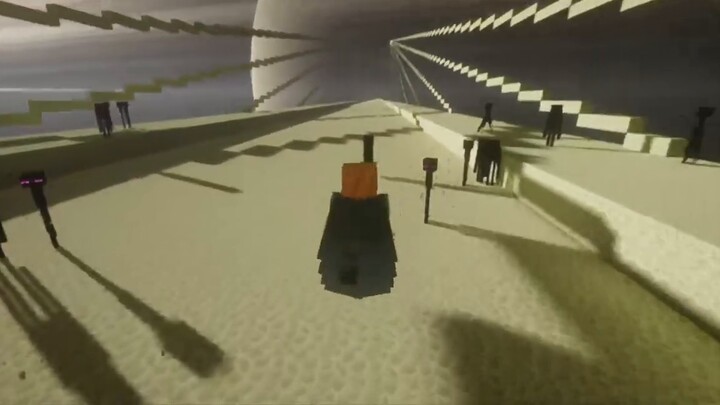 Build End Ring Bridge 3 (Large End Stone Suspension Bridge) Minecraft
